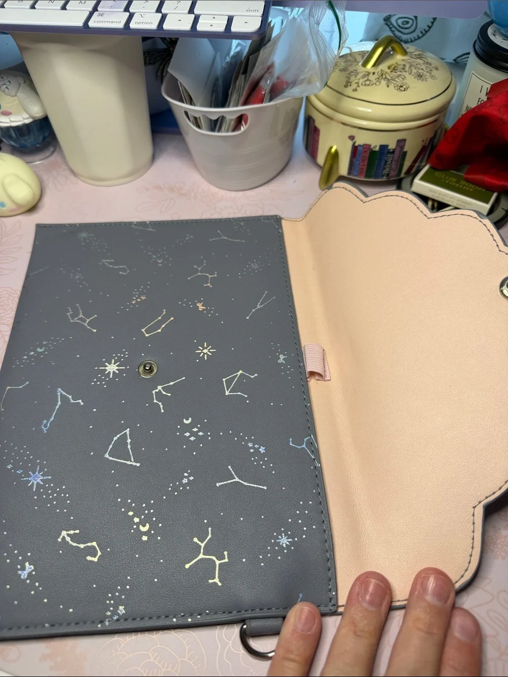Simply Gilded Starry Constellation Notebook/Tablet Sleeve - Slate Gray